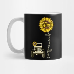 Jeep Sunflower Jeep Yaya Happiness is being a Yaya Jeep Women Mug